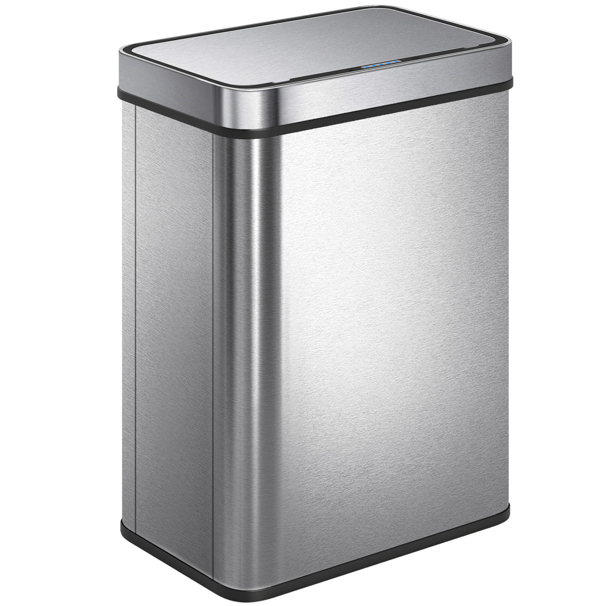 MÜLLEIMER DE-08938 50 L, automatischer Deckel mit Bewegungssensor Silberfarben - Silberfarben, Metall (27/54/39cm) - ComfortXL