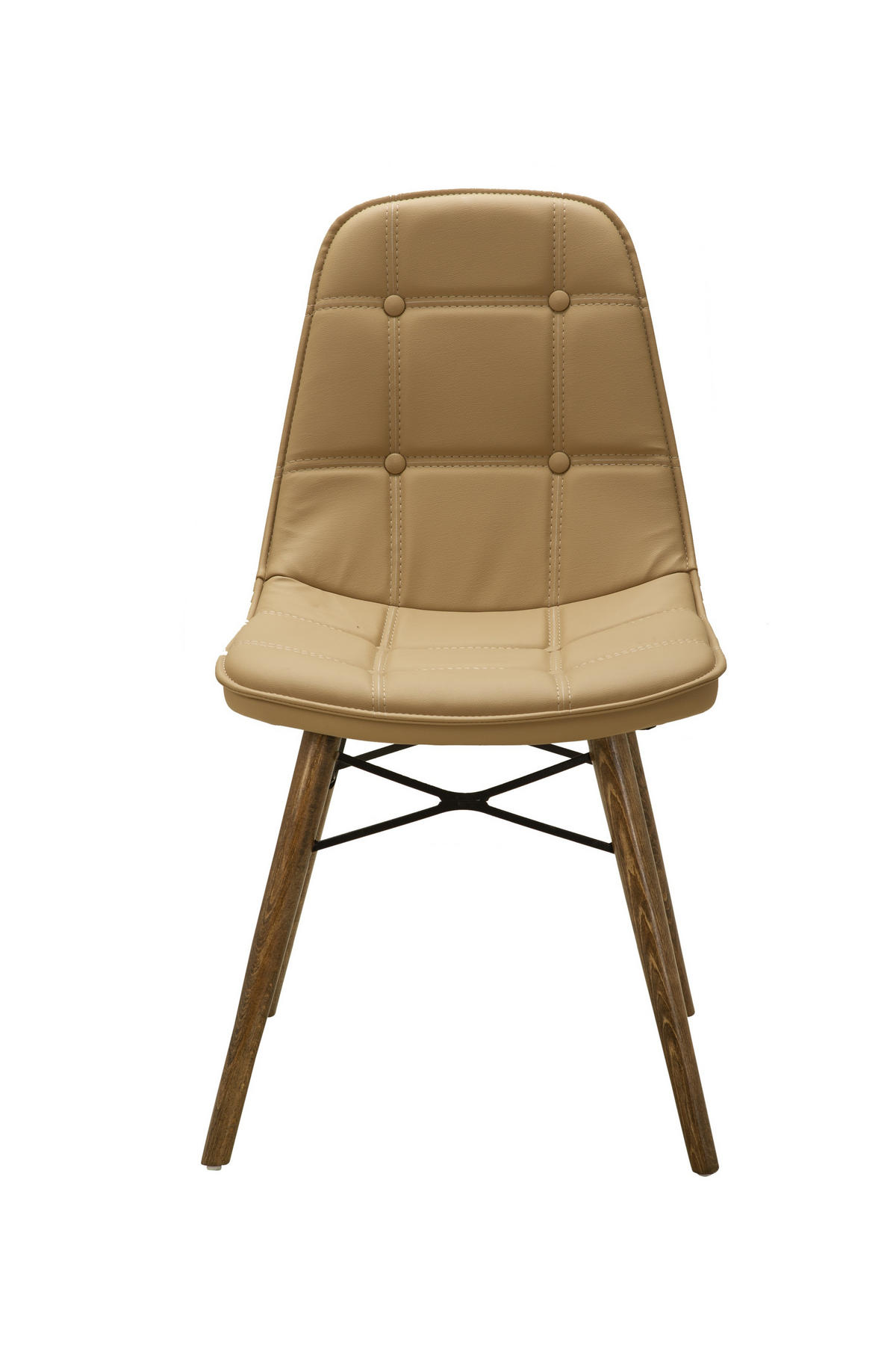 STUHL DENVER mit Holzbeinen - Hellbraun, Holz/Textil (46/85/46cm) - Stuhlmann