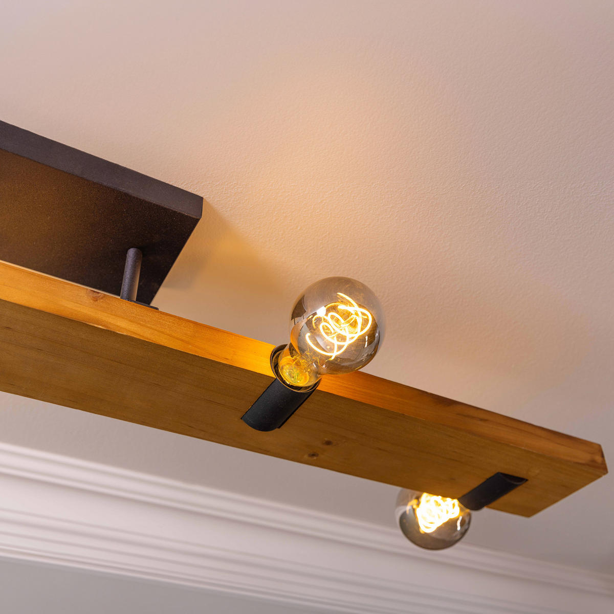 DECKENLEUCHTE Mertes 80115/76 - Braun, Holz (12.5/115/15.7cm) - Brilliant