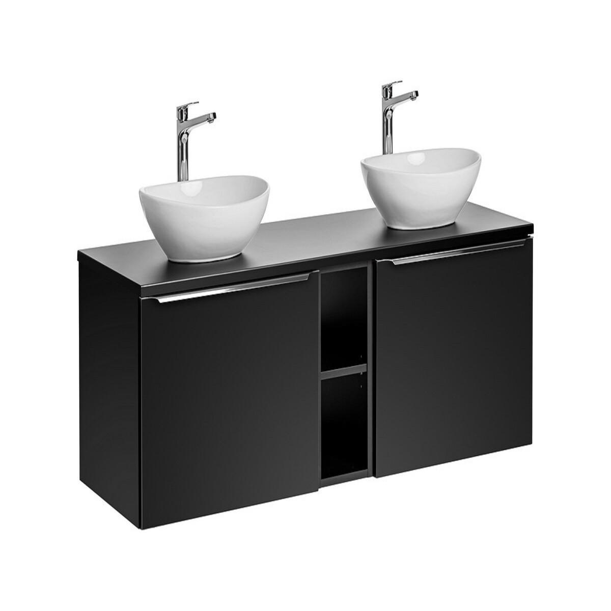 Milaros Markt Waschtischkombi Schwarz 140x46x46 cm