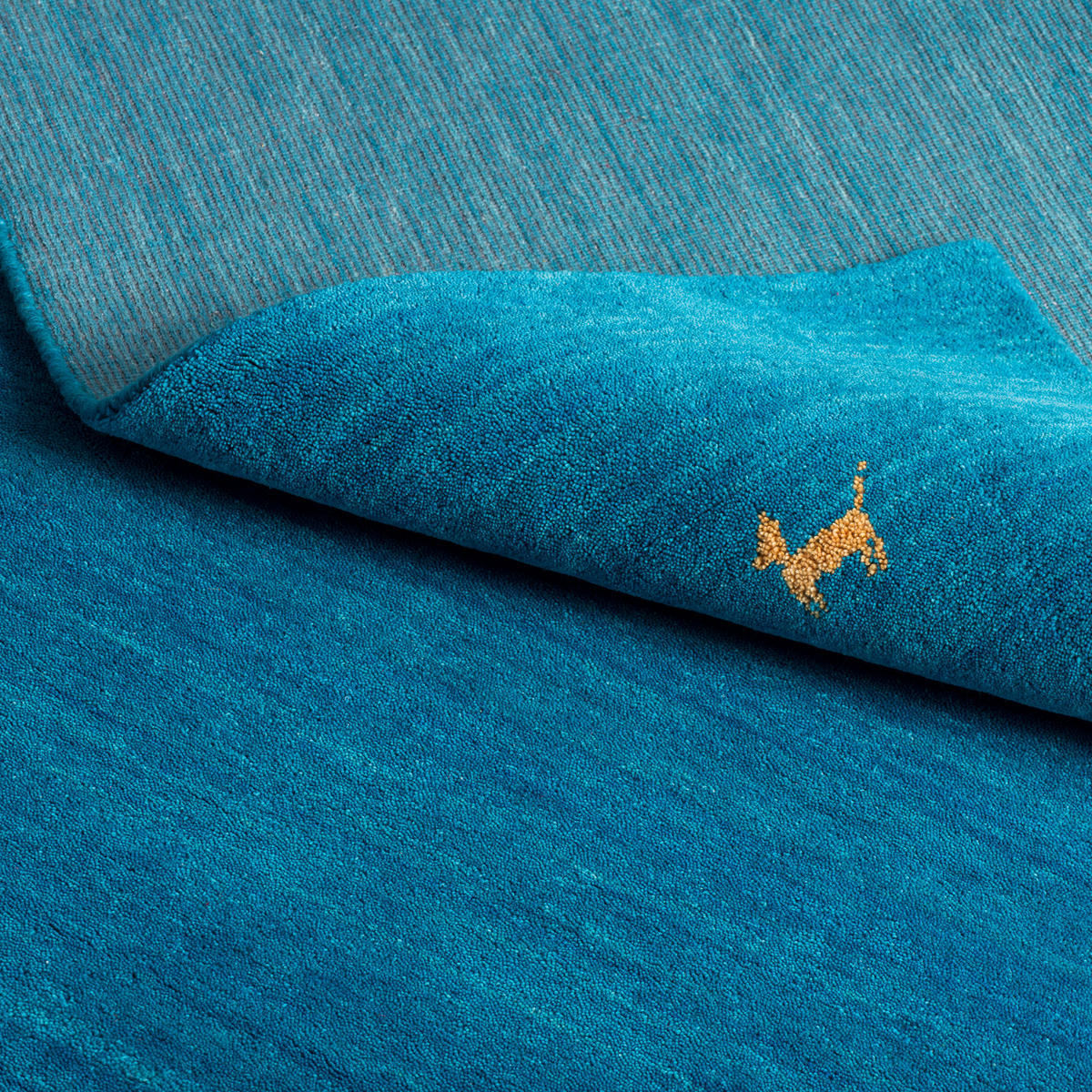 NATUR TEPPICH LÄUFER INDO NEPAL GABBEH SHIVA - Türkis, Textil (90/160cm) - Pergamon