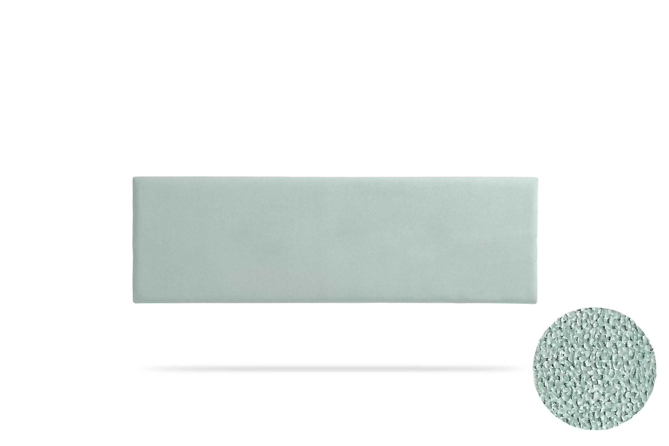 KOPFTEIL gepolstert NOVA Aqualine 160x50x5 cm - Wassergrün - Moonia - Pastellgrün, Holz (160/5/50cm)