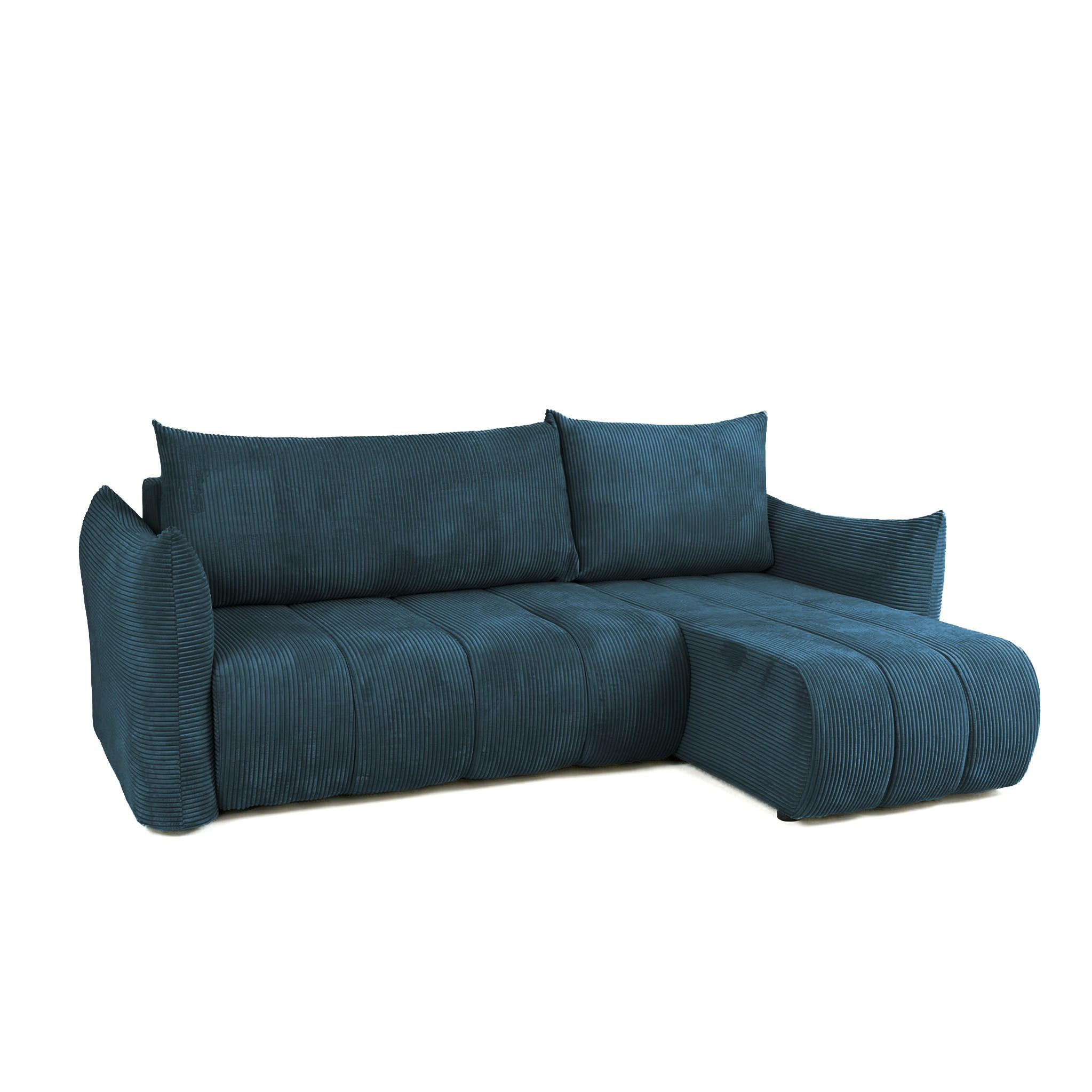 Fun Möbel Ecksofa Dunkelblau 226x154 cm