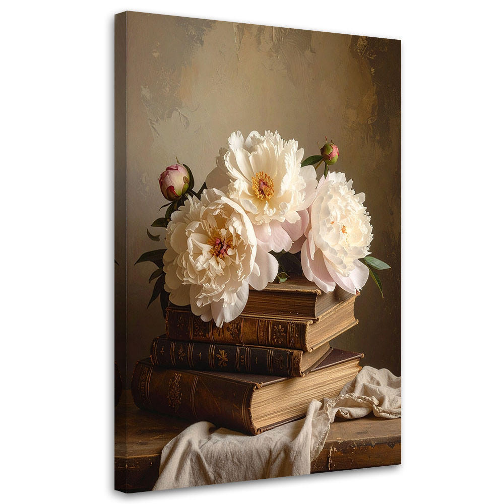 LEINWANDBILD Blumen 40x60cm - Braun, Textil (40/60cm) - Feeby