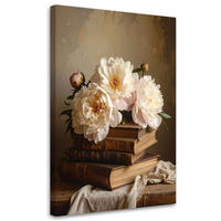 LEINWANDBILD Blumen 40x60cm - Braun, Textil (40/60cm) - Feeby