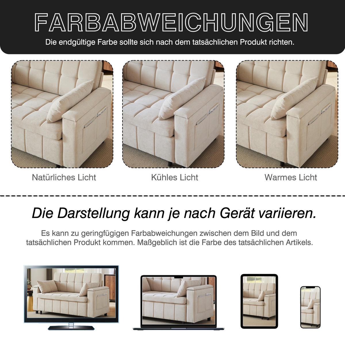 SCHLAFSOFA 157/51/70 cm cm in Leinenoptik Grau, ohne Armlehnen - Beige/Grau, Textil (81.3/86.4/148.6cm) - Oxeza