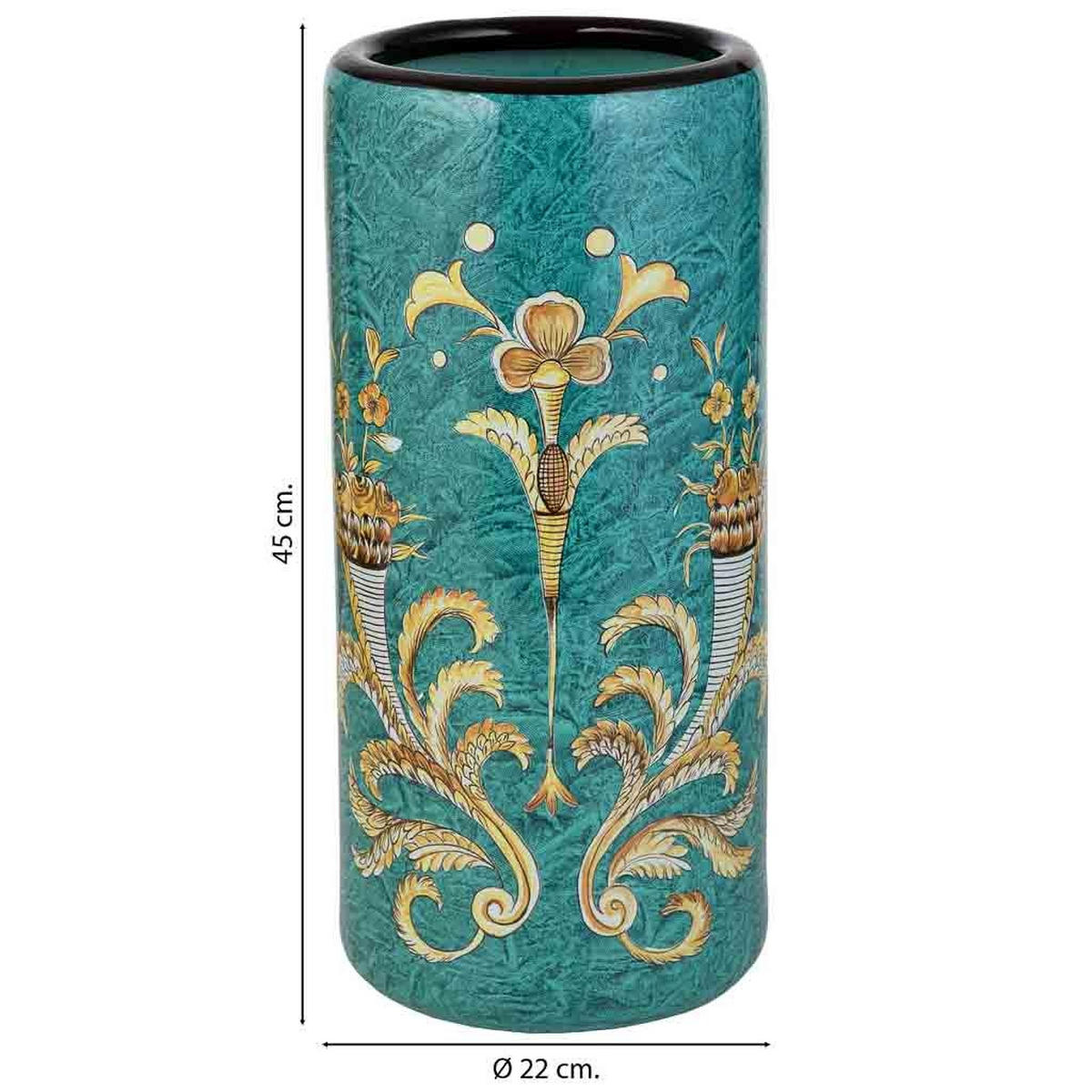 SCHIRMSTÄNDER, grün, 22x45cm - Grün, Keramik (22/45/22cm) - Wanderlust