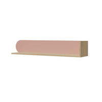 WANDREGAL LEXO 15 120/20/25 cm in Eiche Cremona/Puderrosa - Eichefarben/Rosa, Holzwerkstoff (120/20/25cm) - Deine Möbel 24