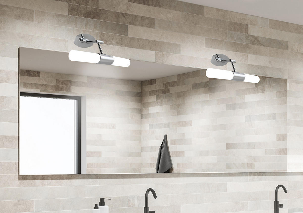 WANDLEUCHTE Jadet, Silberfarben, 36/11 cm - Silberfarben, Metall (28/36/11cm) - Kayani