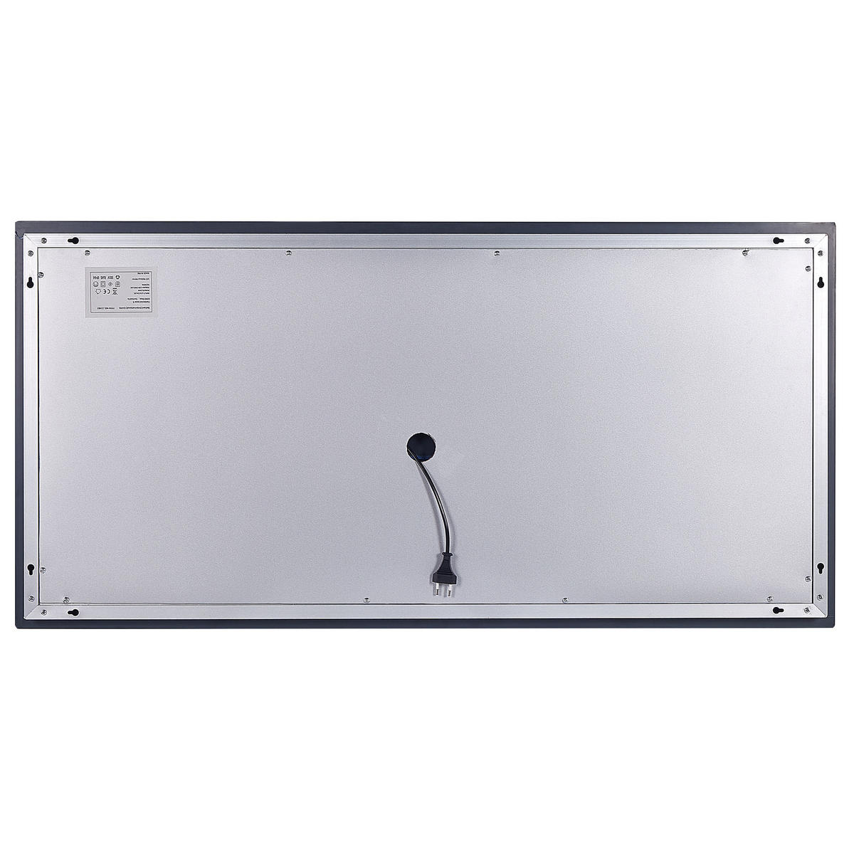 BADSPIEGEL mit LED-Beleuchtung rechteckig 120/60 cm Benouville - Silberfarben, Glas (120/60/4cm) - Beliani