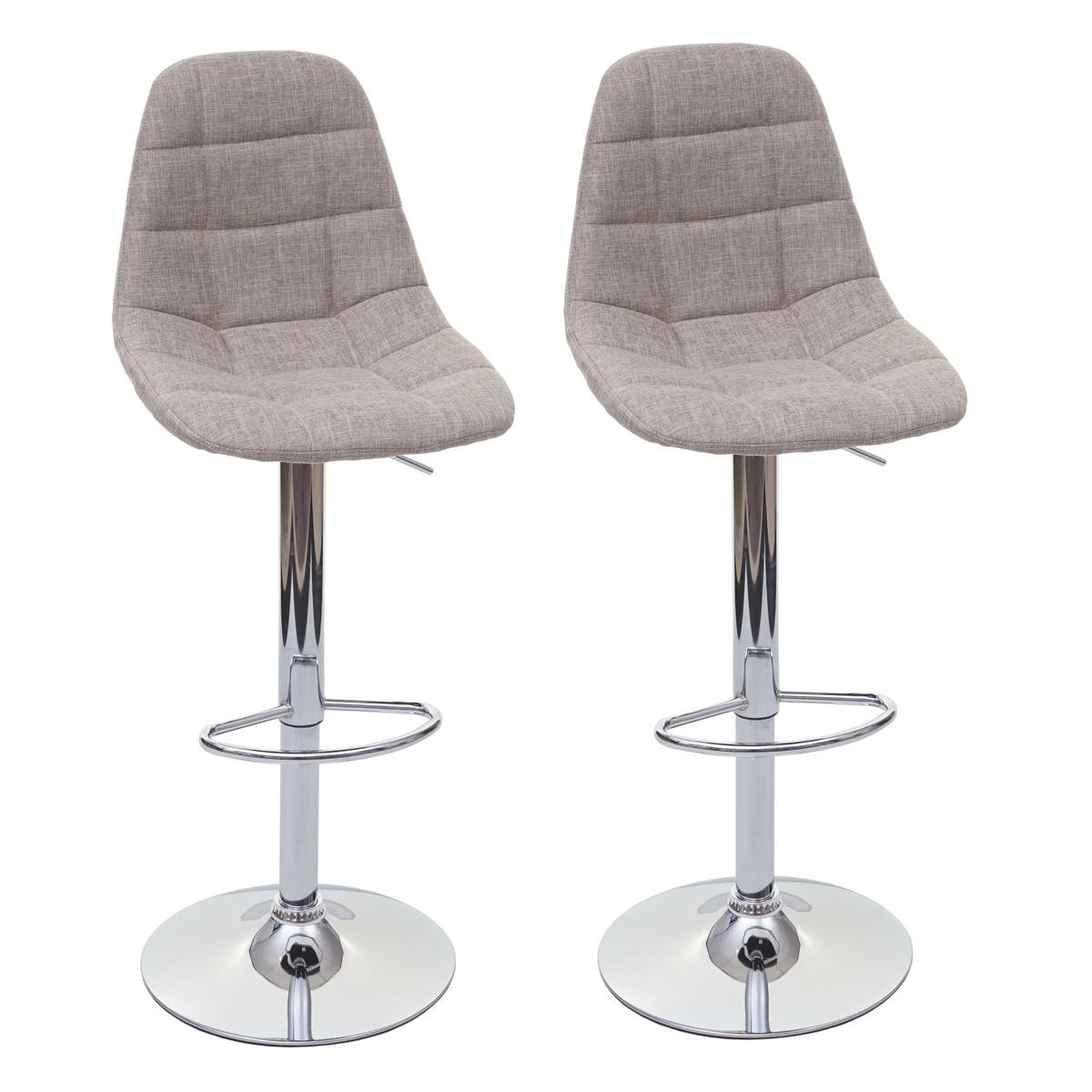 BARHOCKER Hellgrau 2er-Set - Hellgrau, Textil (43/115/47cm) - MCW