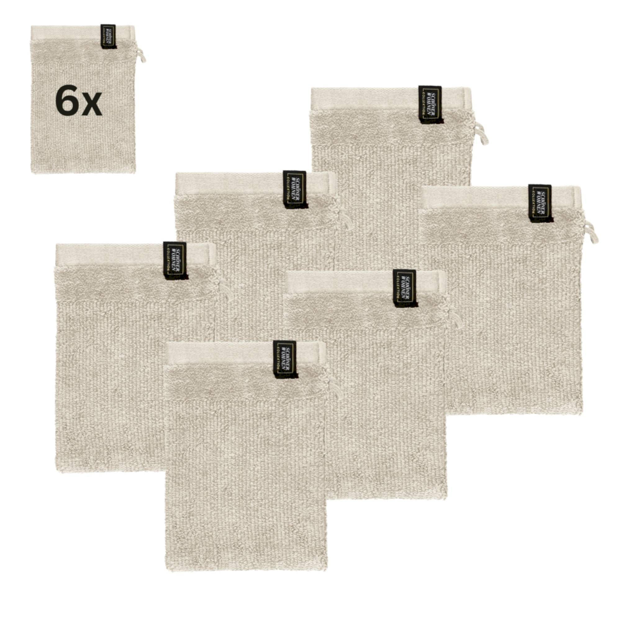 WASCHHANDSCHUH SENSE-6 - Beige, Textil (16/21cm) - Schöner Wohnen