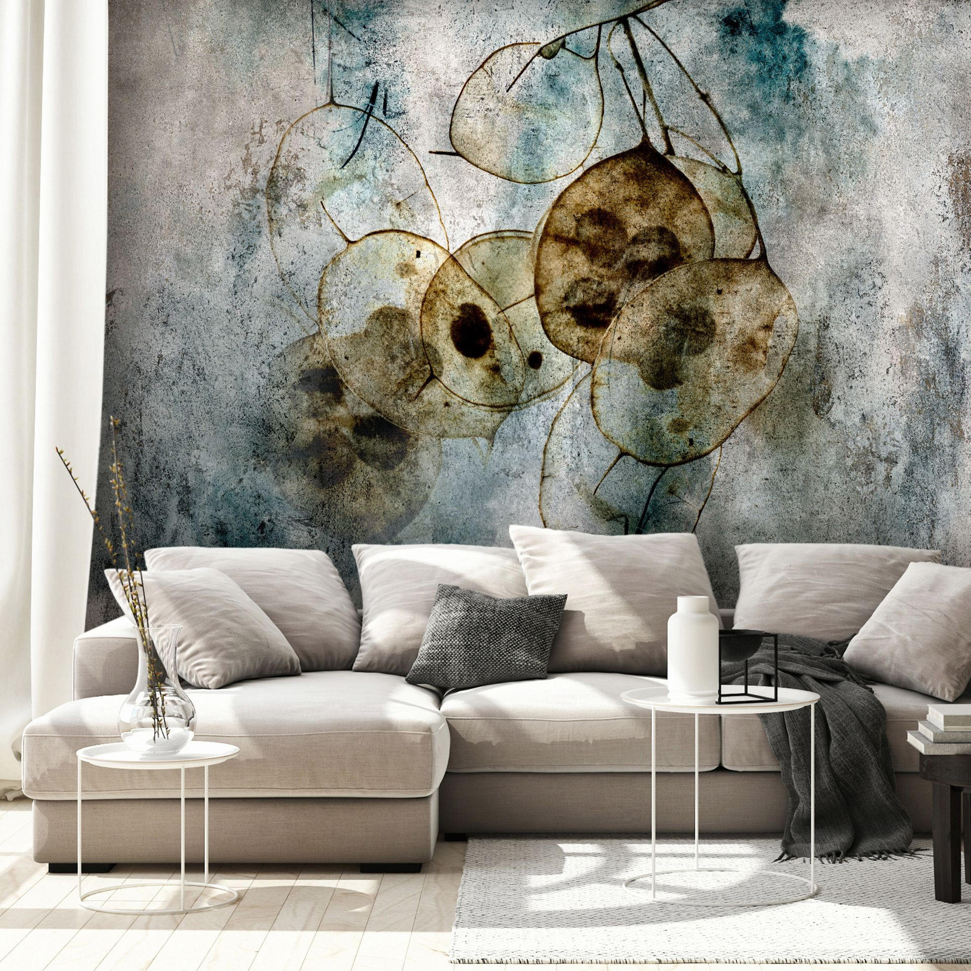 VLIESTAPETE Grün 250/175 cm - Grau/Grün, Textil (250/1cm) - KUNSTLOFT