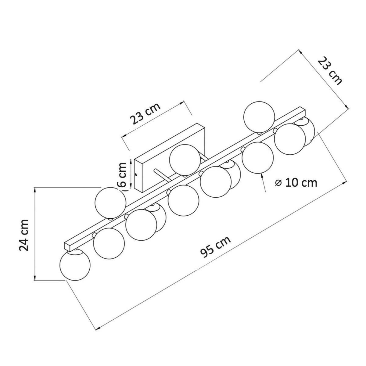 WANDLEUCHTE Ambrosia, Roségold und Weiß, 95cm - Roségold, Glas (24/95/95cm) - KOSILUM