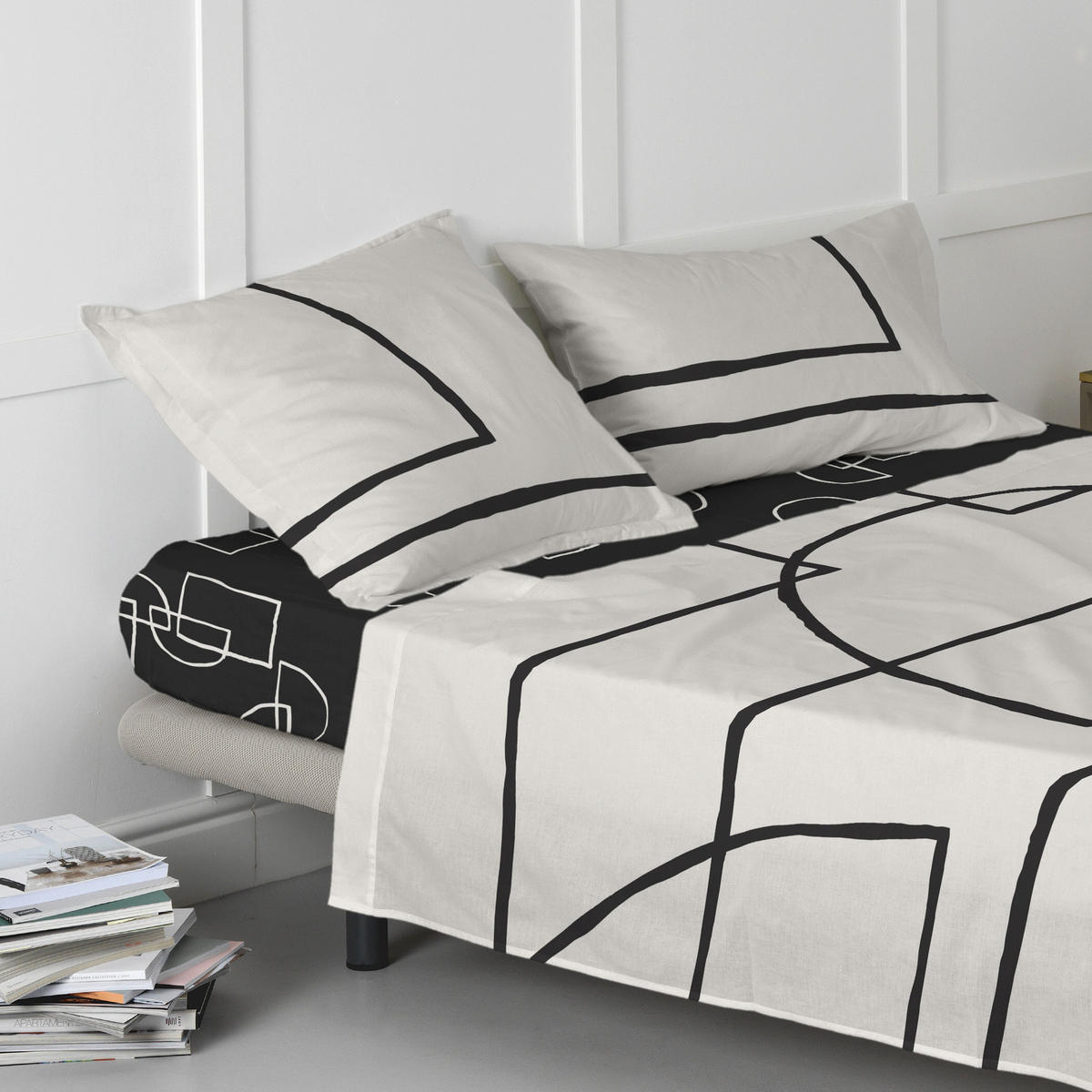 SPANNBETTTUCH serenity 160x200x32 cm mehrfarbig - Multicolor, Textil (160/200cm) - Happy Friday