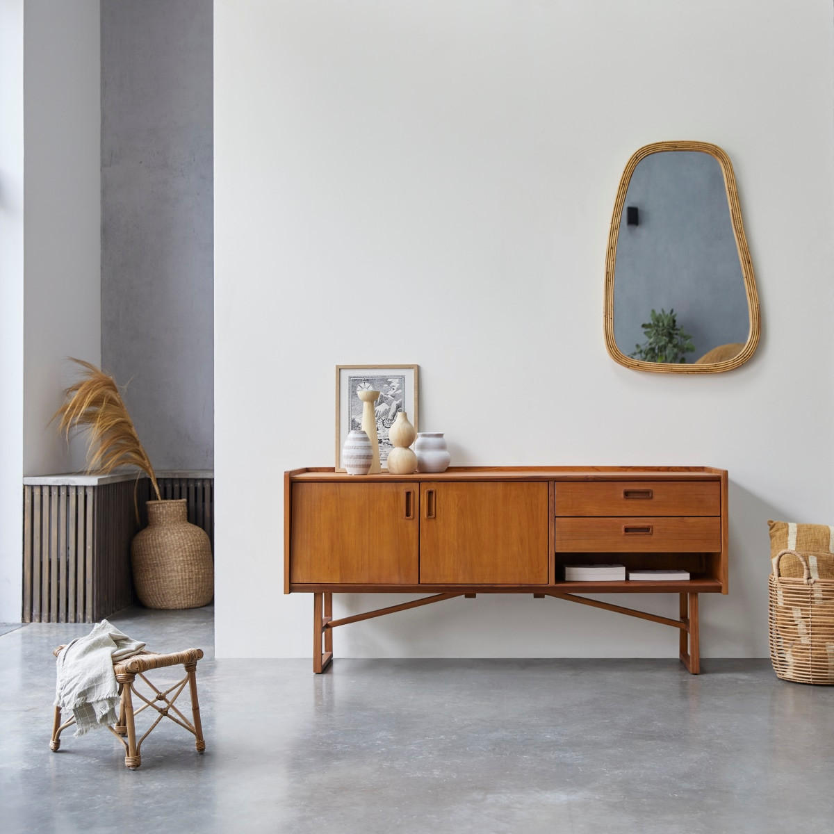 TV-SCHRANK Marcus Natur aus Teak - Naturfarben, Holz (160/74/45cm) - Tikamoon