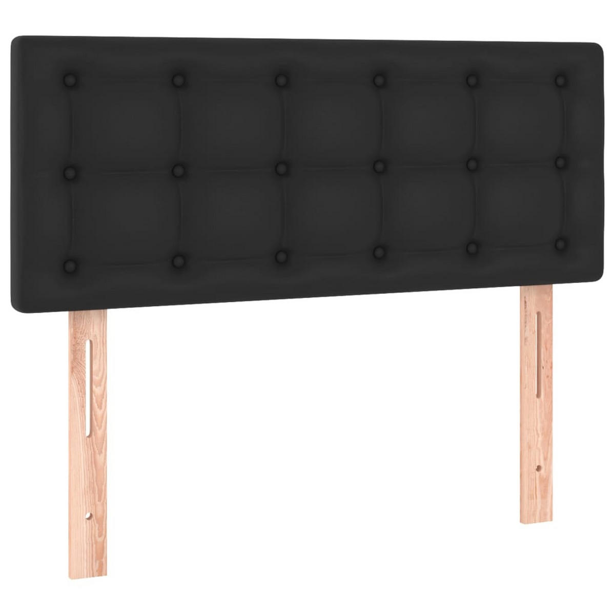 BOXSPRINGBETT MIT MATRATZE & LED SCHWARZ 120X200 CM KUNSTLEDER - Schwarz, Leder/Holz - vidaXL