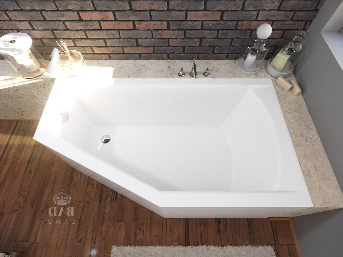 BADEWANNE Eckwanne SELENA 160/90 Rechts Ablauf & Füße - Weiß, Kunststoff (90/59/160cm) - bad land