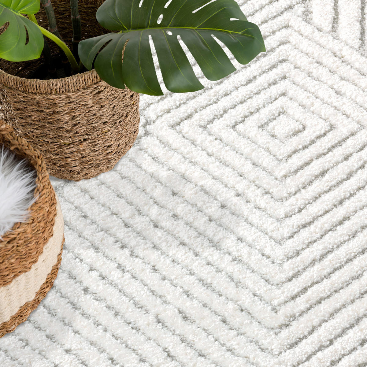 KURZFLOR-TEPPICH Lounge 0632 Grau 120 cm Rund - Grau, Textil (120/120cm) - carpet city