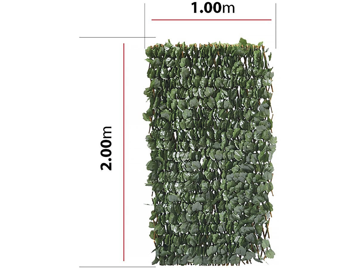KUNSTHECKE Grün - Grün, Kunststoff (100/200cm) - Habitat Garten