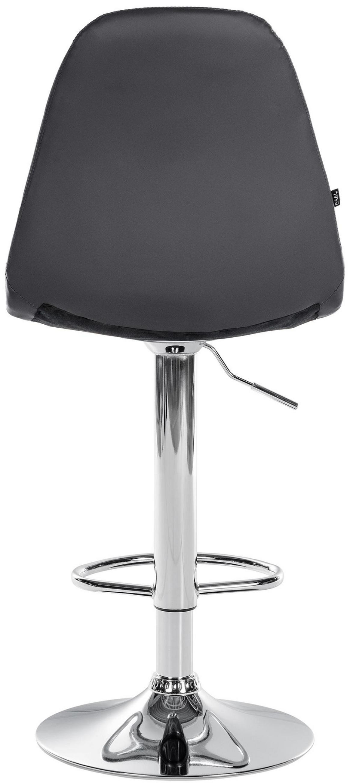 BARHOCKER Metall schwarz - Schwarz, Textil/Metall (47/58/56cm) - CLP