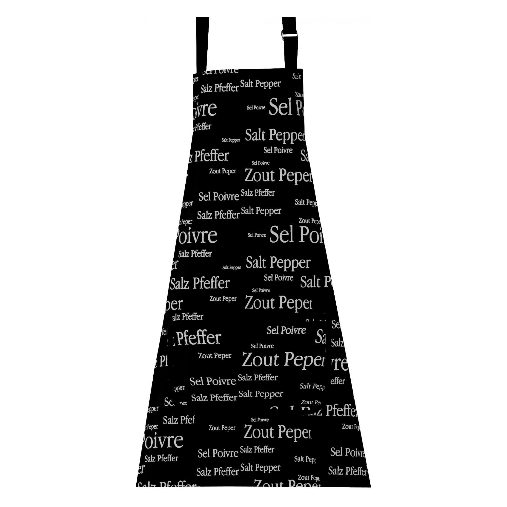 KÜCHENSCHÜRZE Sel & Poivre schwarz 80 x 85 cm - Schwarz, Textil (85/80cm) - Winkler