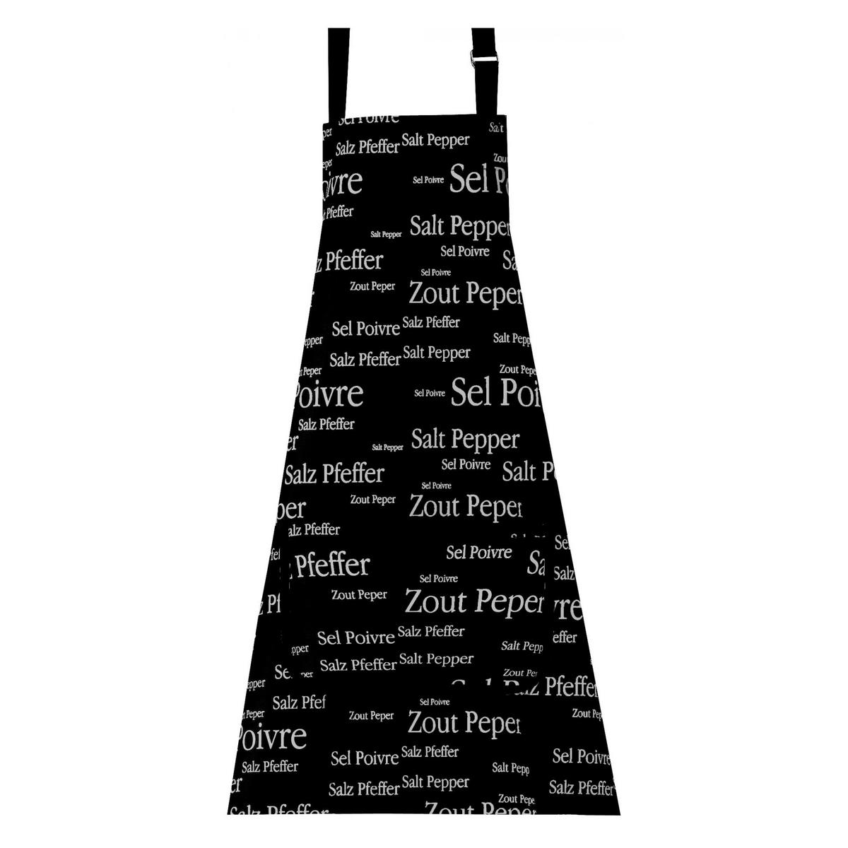 KÜCHENSCHÜRZE Sel & Poivre schwarz 80 x 85 cm - Schwarz, Textil (85/80cm) - Winkler