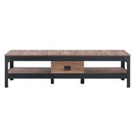 TV-MÖBEL Farbe Alt-Eiche mit 2 Ablagen und 1 Schublade - 151/38.5/40 cm - Nussbaumfarben, Holzwerkstoff (38.5/40/150.9cm) - Calicosy