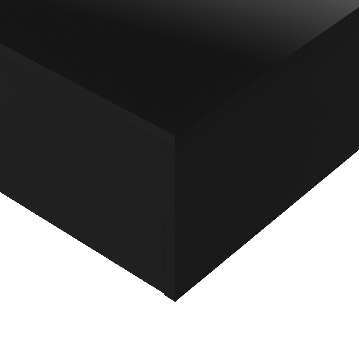 KONFERENČNÍ STOLEK Vänersborg 85/55/31 cm - vysoce lesklá černá, kompozitní dřevo (55/85/31cm) - [en.casa]