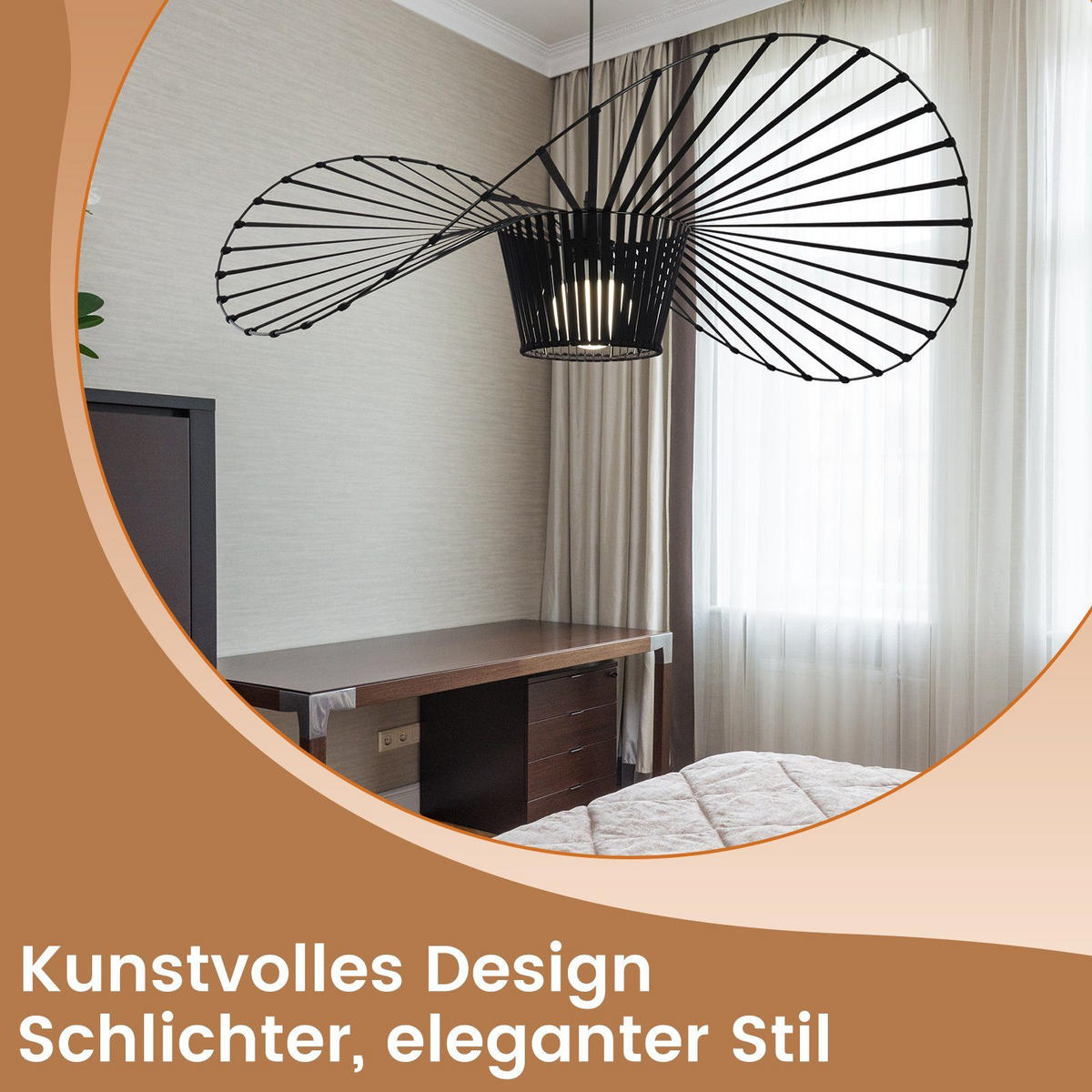 HÄNGELEUCHTE Funkelind 140.0/150.0/140.0 cm - Schwarz, Metall (150/140/150cm) - ZMH