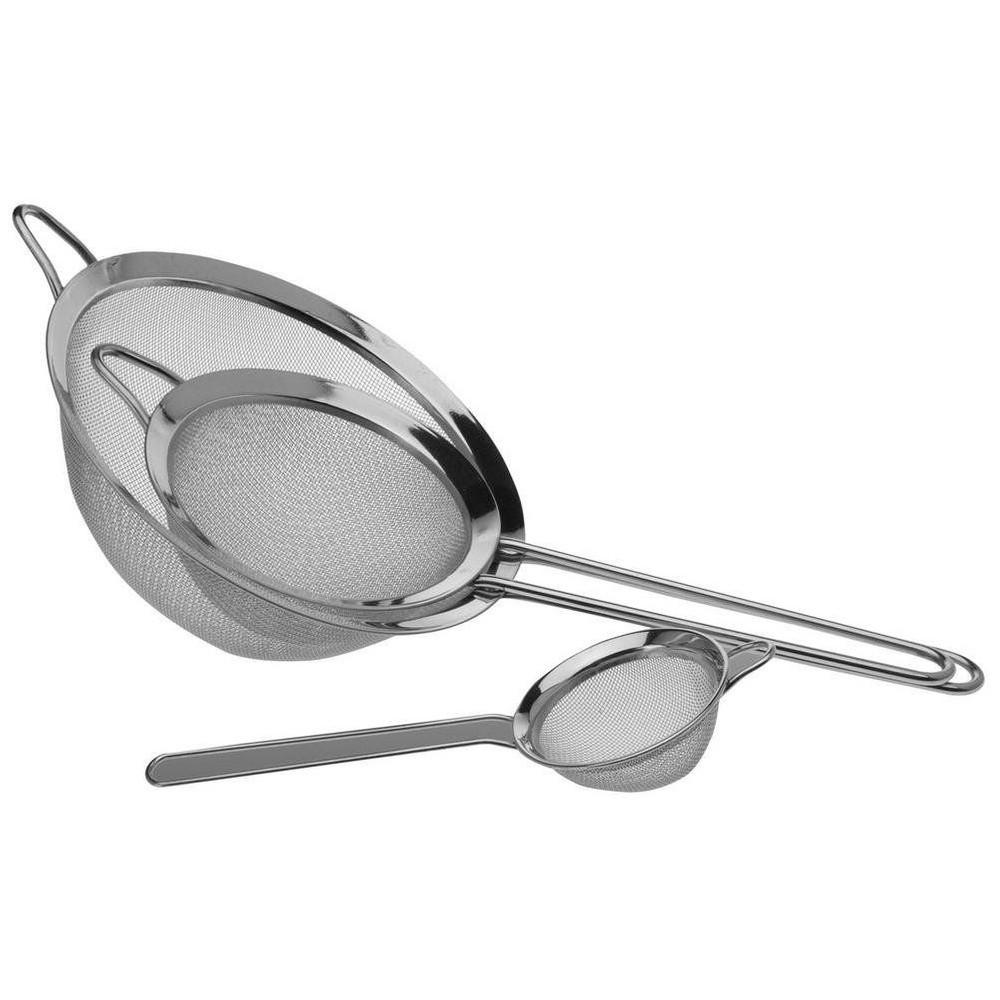 KÜCHENSIEB Silber 3 Stück - Silberfarben, Metall (20cm) - Excellent Houseware