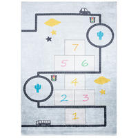 TEPPICH EMMA Grau 120/170 cm - Grau, Kunststoff (120/170cm) - Tapiso