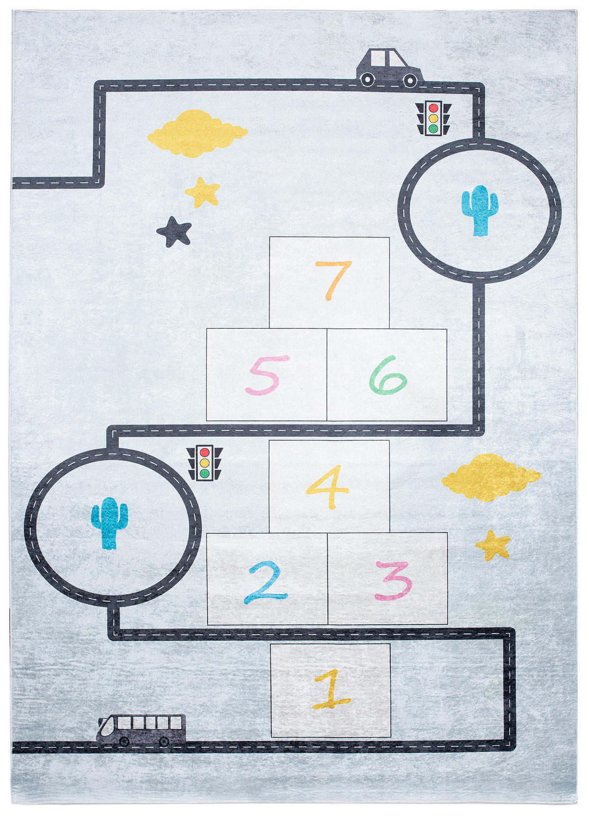 TEPPICH EMMA Grau 120/170 cm - Grau, Kunststoff (120/170cm) - Tapiso