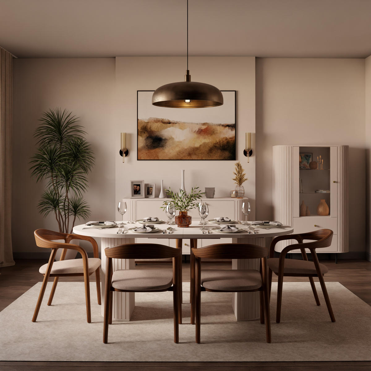 ESSTISCH BOLLA Ausziehbar 100 - 188 / 100 x 75 cm - Beige, Holz (100/100/75cm) - MASSENO