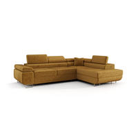 ECKSOFA Monaro Mit Schlaffunktion - Gelb, Holzwerkstoff/Textil (275/202cm) - Fun Möbel