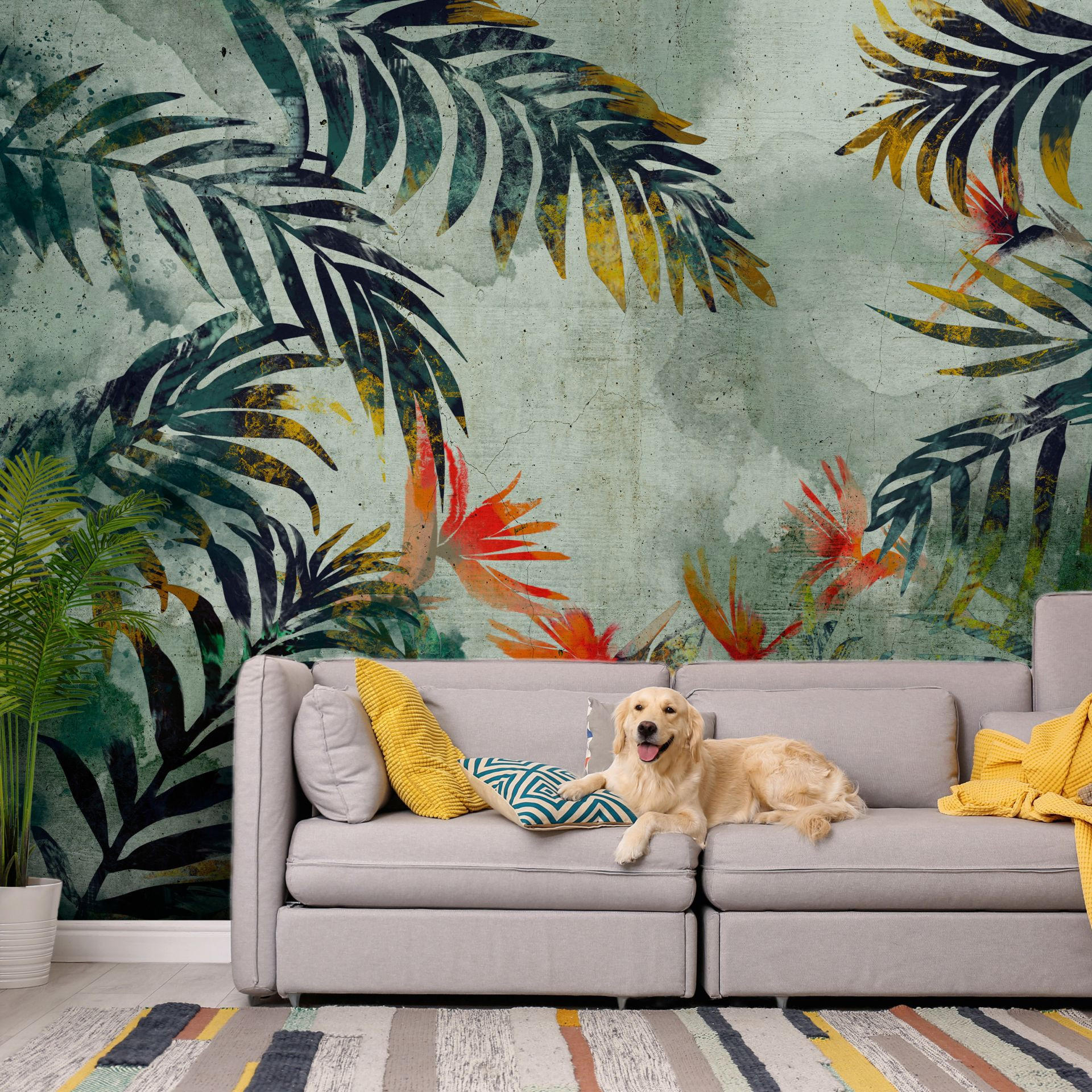 VLIESTAPETE Grün 150/105 cm - Grün, Textil (150/1cm) - KUNSTLOFT
