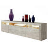 LOWBOARD Denver Beton Oxid Optik - Hellgrau, Holzwerkstoff (166/49/35cm) - Vladon
