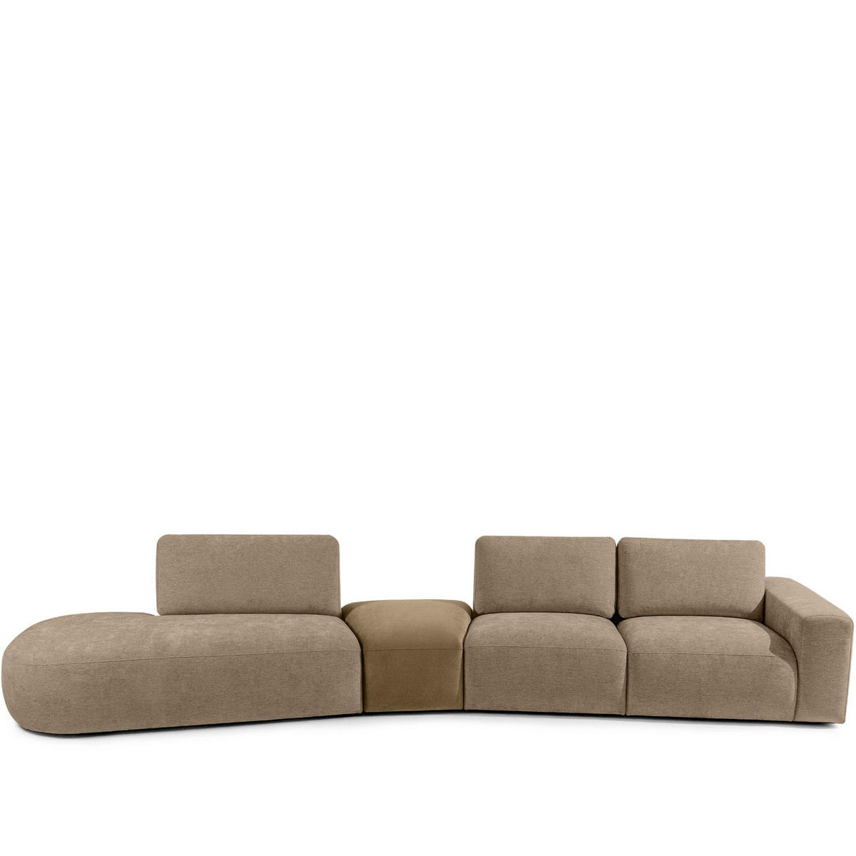 5-SITZER ECKSOFA ZUCCO Chenille links, Beige - Beige, Textil (430/84/105cm) - KONSIMO®