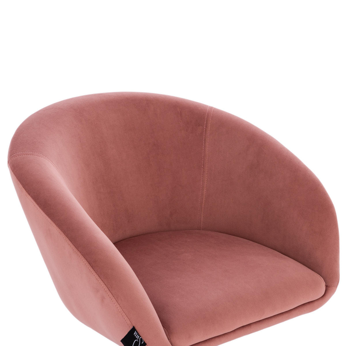 LOUNGESESSEL JAMAIKA Samt Pink - Altrosa/Schwarz, Textil/Metall (60/89/60cm) - SVITA
