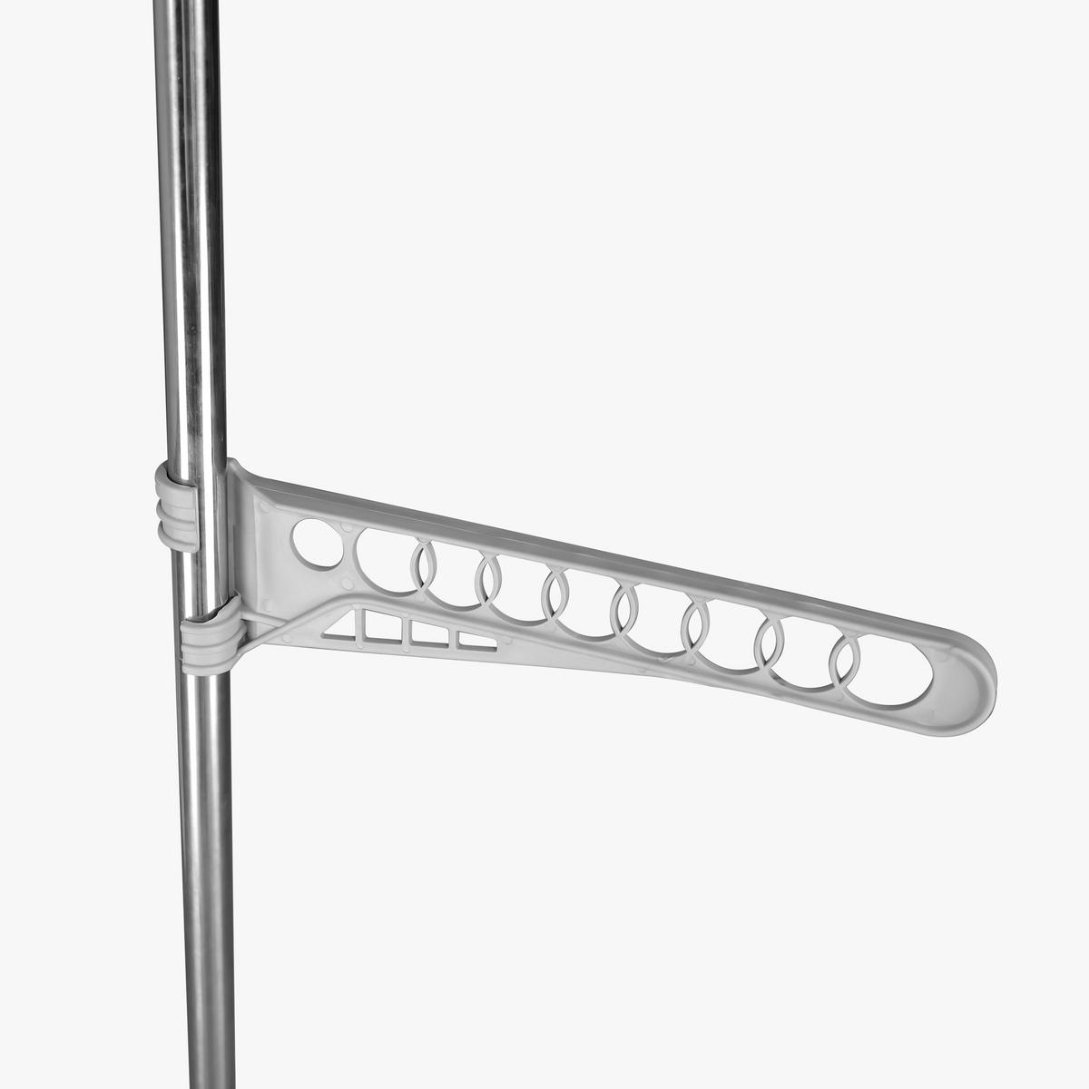 SUŠIAK Biela strieborná skladací na 27 vešiakov - viacfarebná, kov/plast (59/170/59cm) - Relaxdays