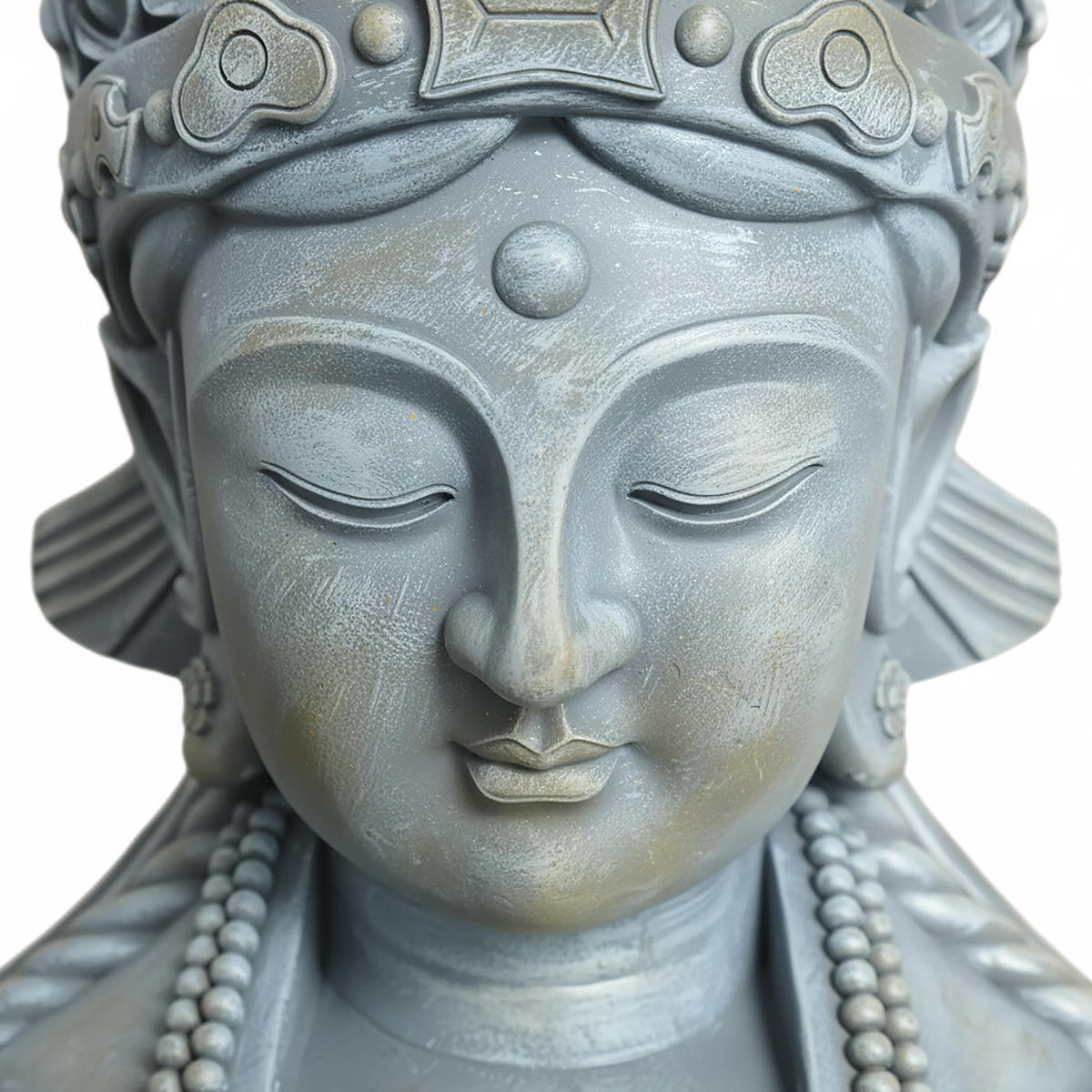 BUDDHA-BÜSTE - Grau, Kunststoff (32/44/21cm) - Relaxdays