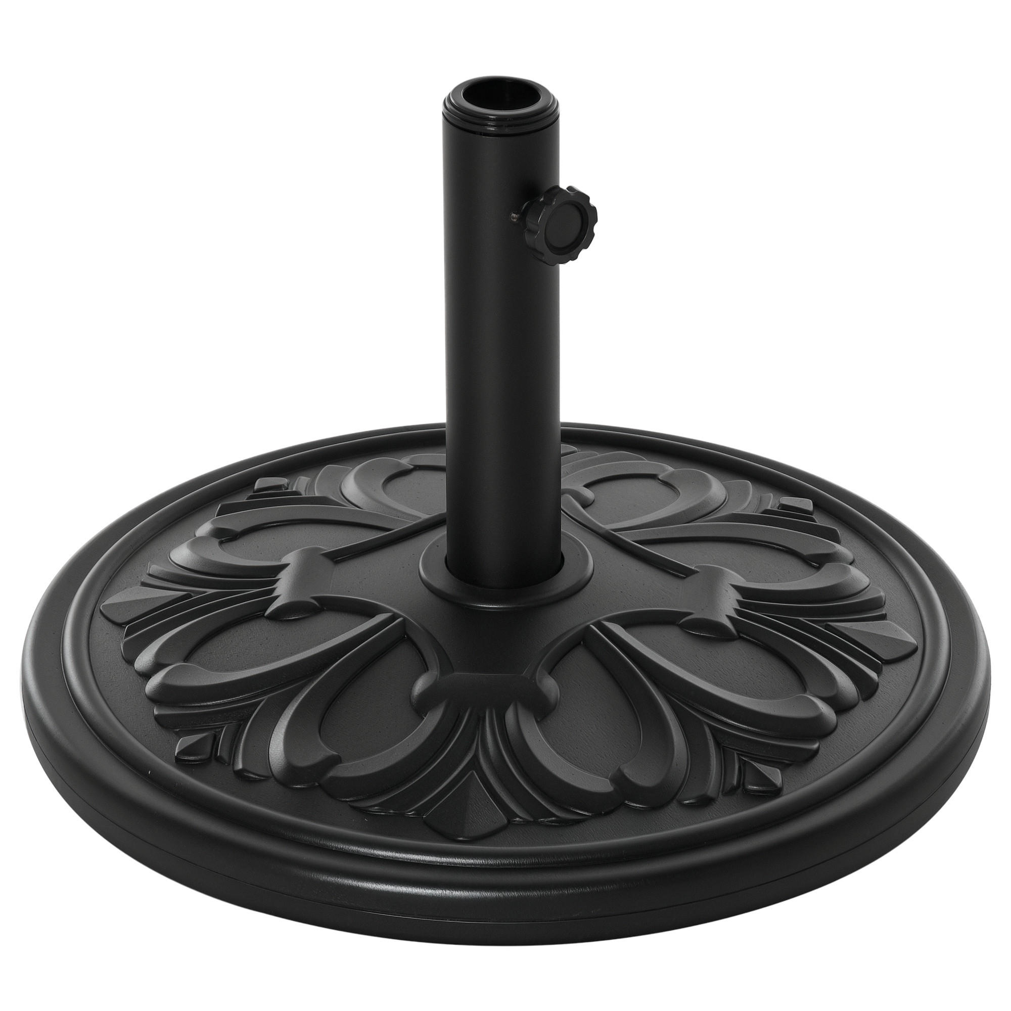 SONNENSCHIRMSTÄNDER Antikschwarz 13 kg Ø 48 cm - Schwarz, Metall (48/48cm) - PANGIVO