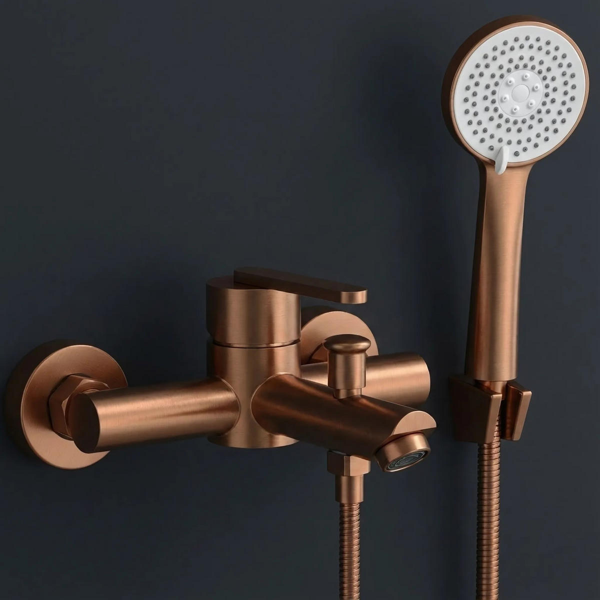 WANNENARMATUR Rea Ontario Brush Copper - Kupferfarben, Metall (17.5/9.5/15cm) - REA