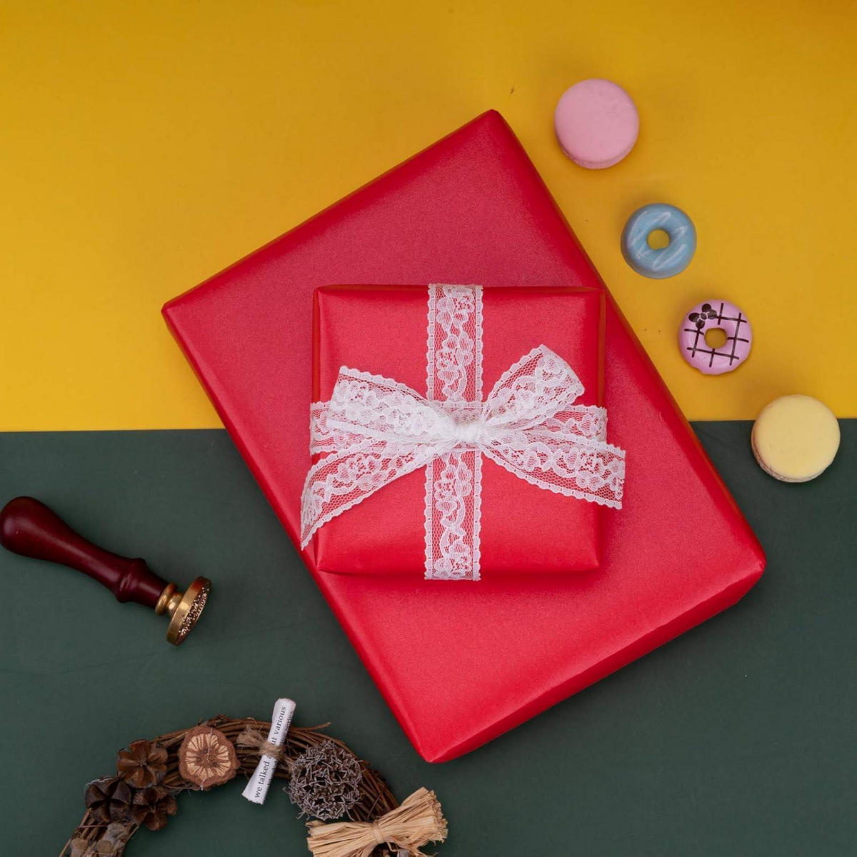 GESCHENKPAPIER Rot Matt 76 cm x 10 m - Rot, Papier (5/76/5cm)