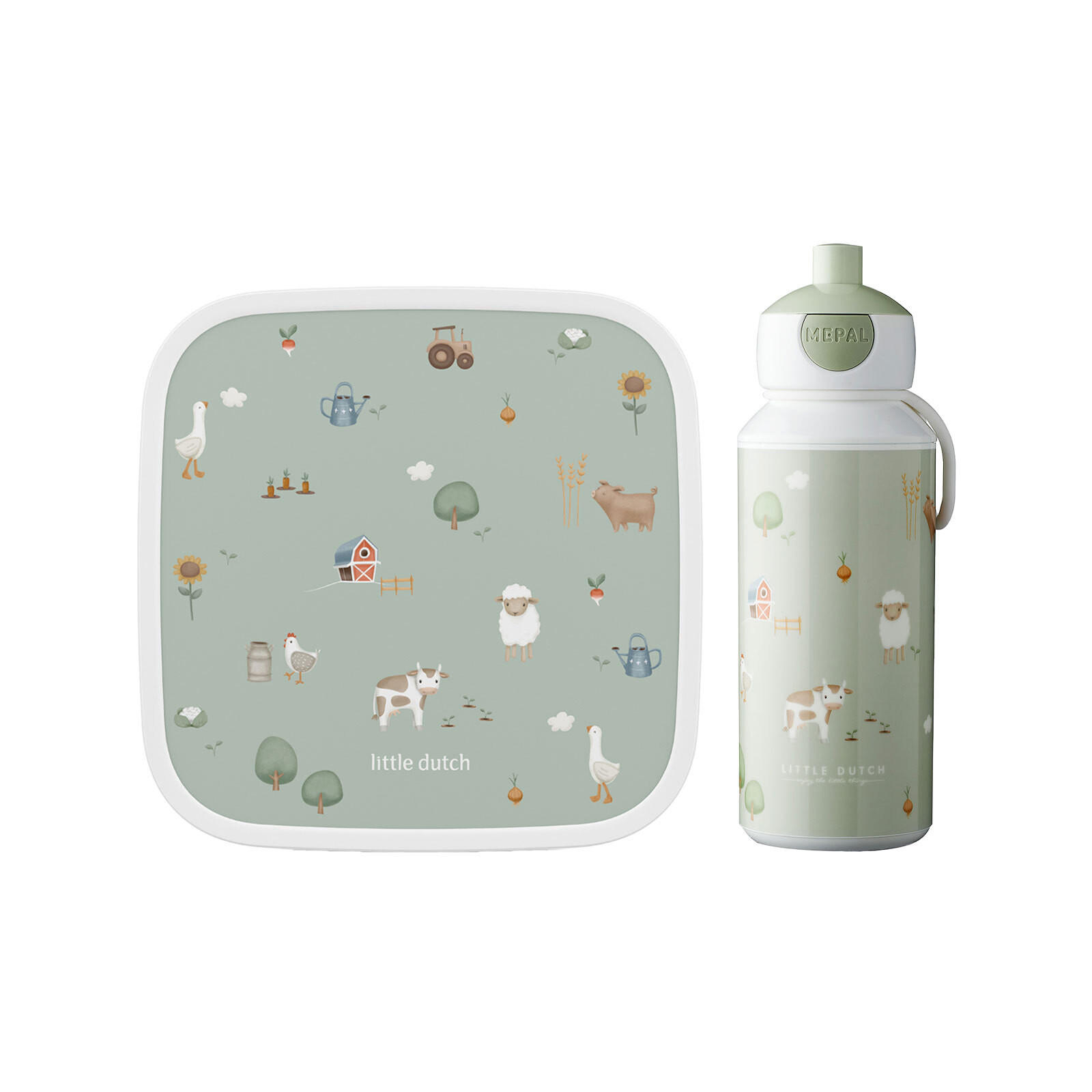 LUNCHSET XL Campus (2025) Little Farm - Grün, Kunststoff (1/1/1cm) - Mepal