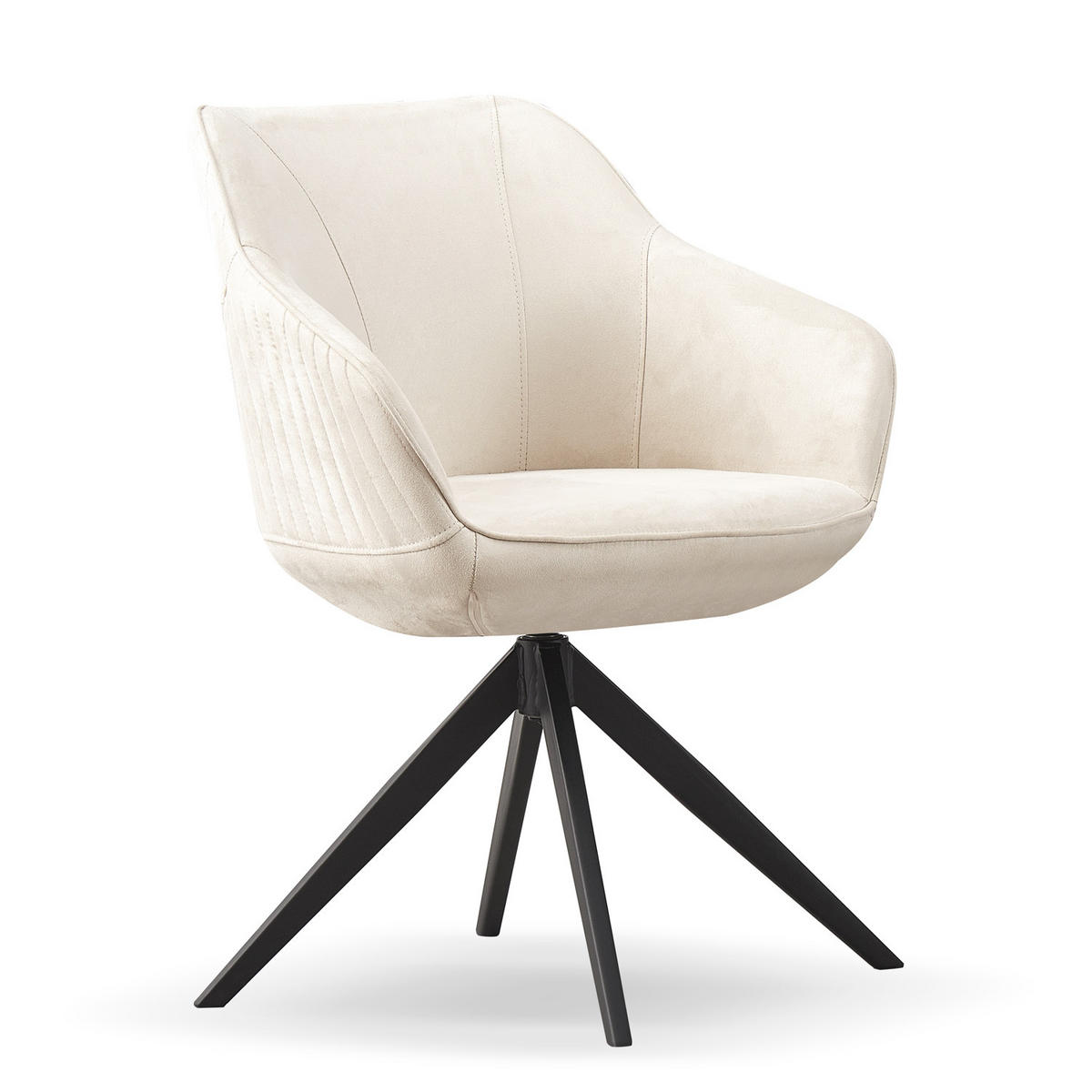 ARMLEHNSTUHL KATJA Grau - Grau, Textil/Metall (57/82/62cm) - B&D Home