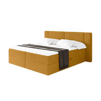 BOXBETT mit Matratze H4 - EVON - 140x200 cm Senfgelb - Dunkelgelb, Holzwerkstoff (140/200cm) - ALTDECOR