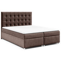 BOXBETT mit Bettkasten Trinity K-9 Bonellfederkern - Braun, Holz/Holzwerkstoff (140/200cm) - Best For Home
