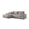 ECKSOFA MONA mit Schlaffunktion ARAGON 80 Links - Greige, Textil (175/280cm) - Bedante
