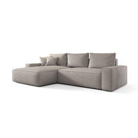ECKSOFA MONA mit Schlaffunktion ARAGON 80 Links - Greige, Textil (175/280cm) - Bedante